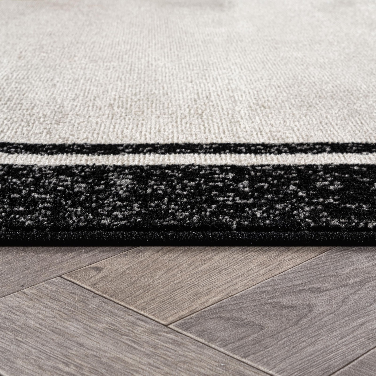 Modern Transitional Bordered Indoor Runner Rug for Hallway,Entryway,Kitchen R…