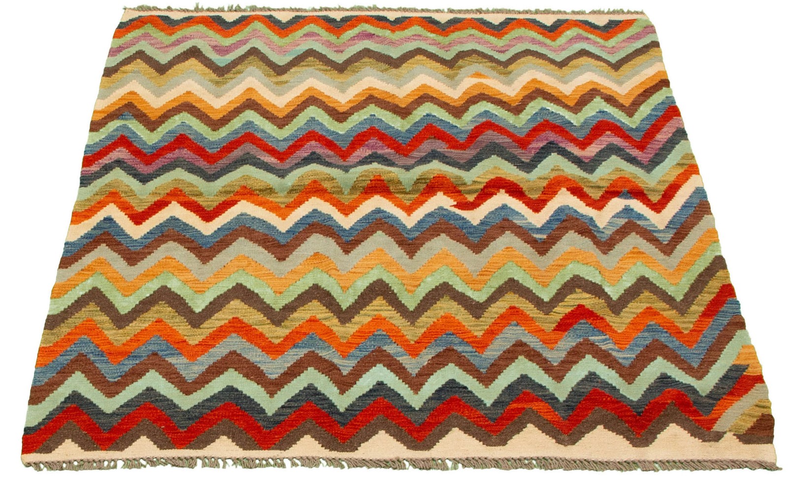 Vintage 5’1″ x 6’7″ Traditional Wool Hand Woven Oriental Area Rug