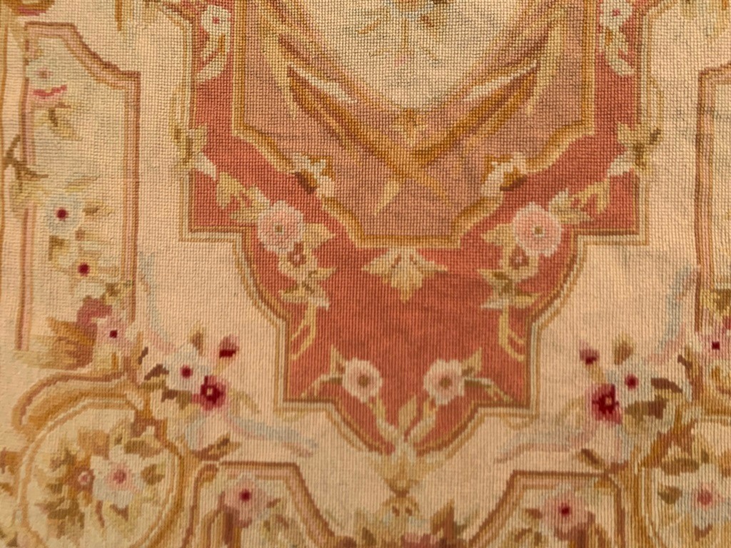 Vintage French Style Handmade Aubusson Rug,Needlepoint Rug 2×4 ft Free Ship