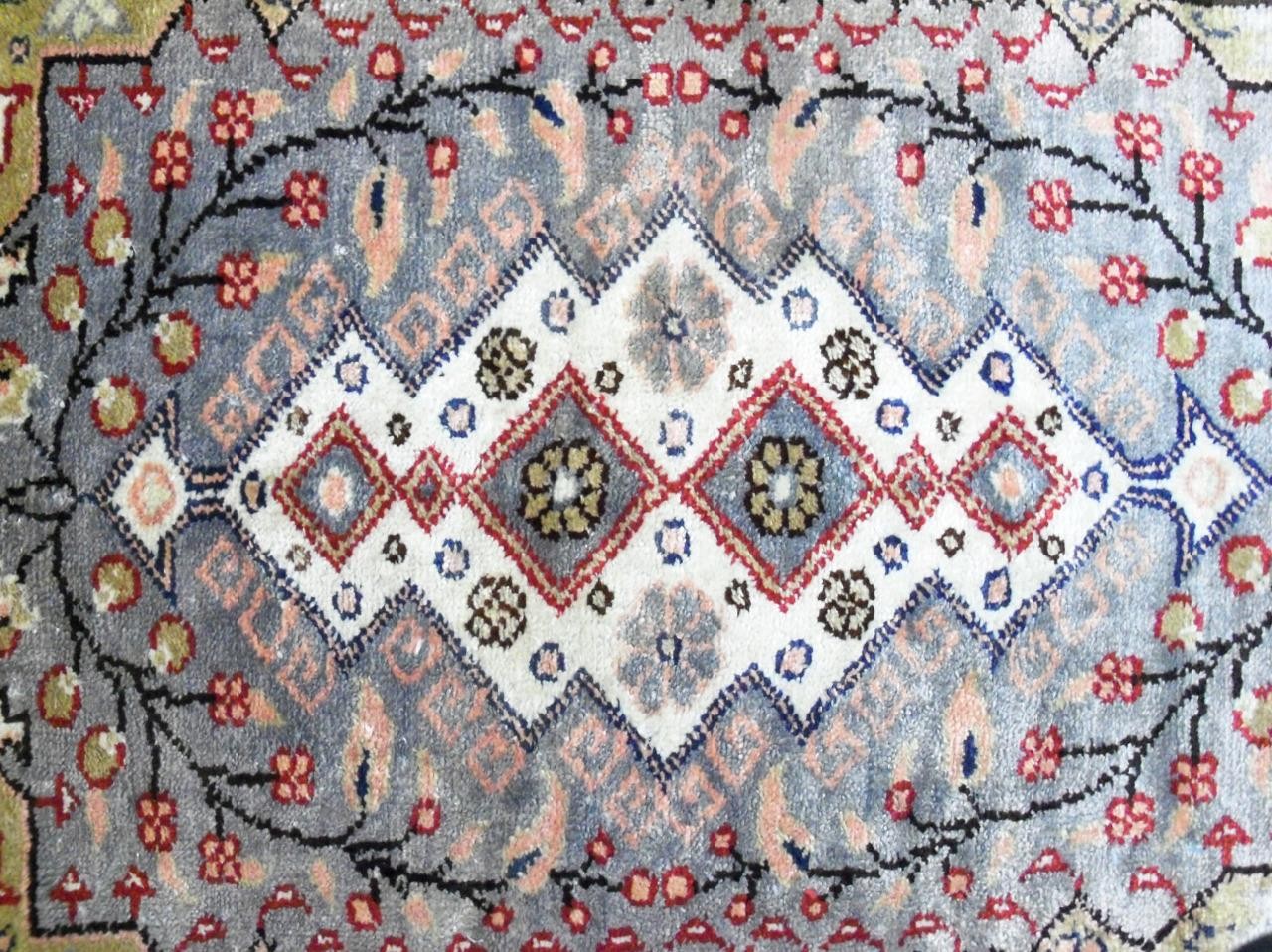 Hand Made Silk Oriental Rug Mat 16″ x 22″ 288 KPSI