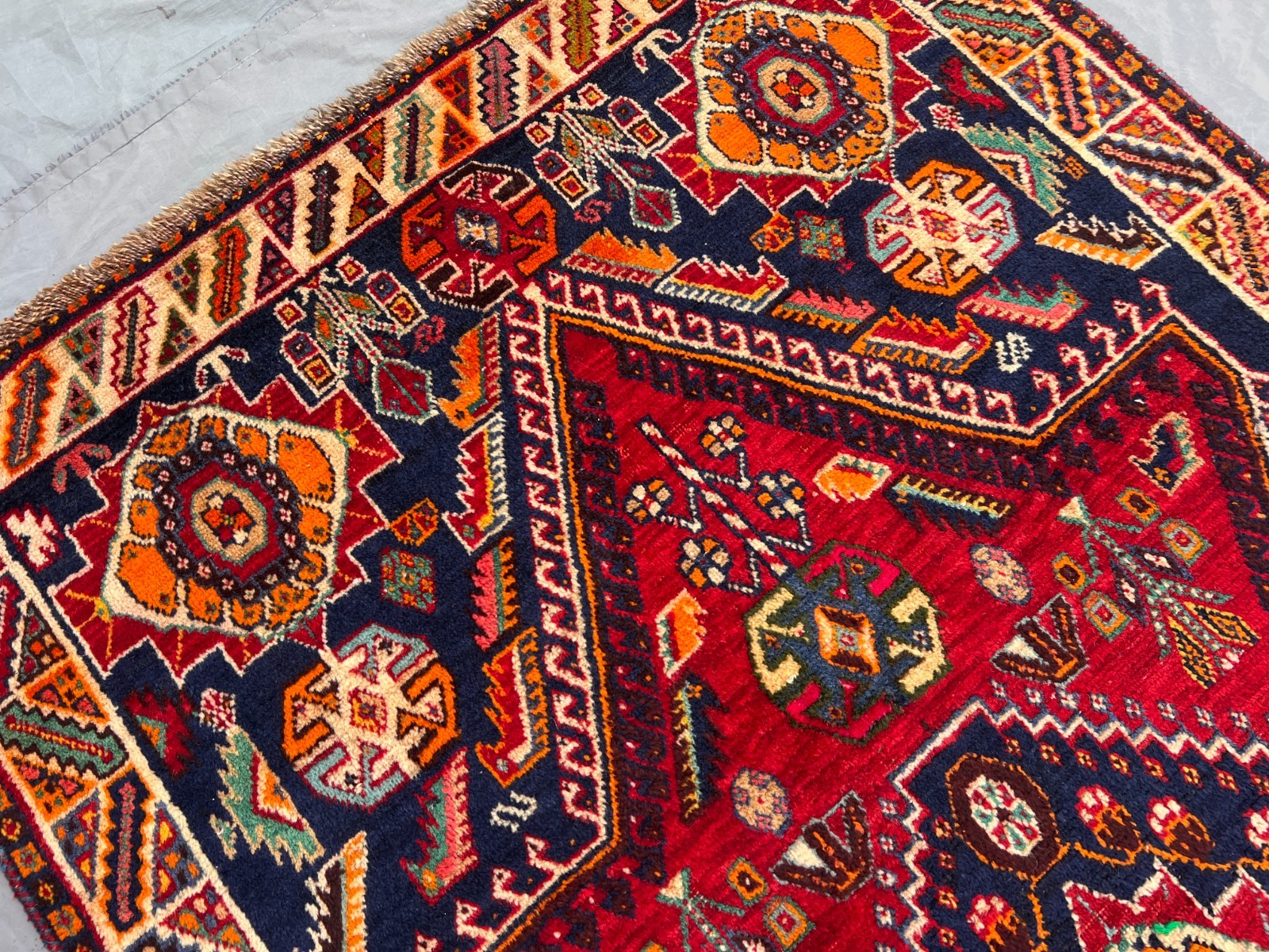 3’4″x6’4″ Ft Vintage Afghan Baluchi Hand Knotted Wool Geometric Area Rug