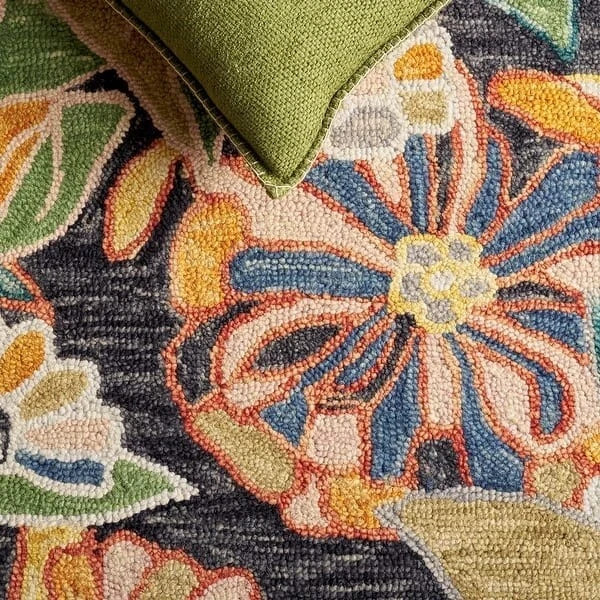 Flower Hand Tufted Wool Rug Handmade Carpet For Livimg Room Bedroom Carpet