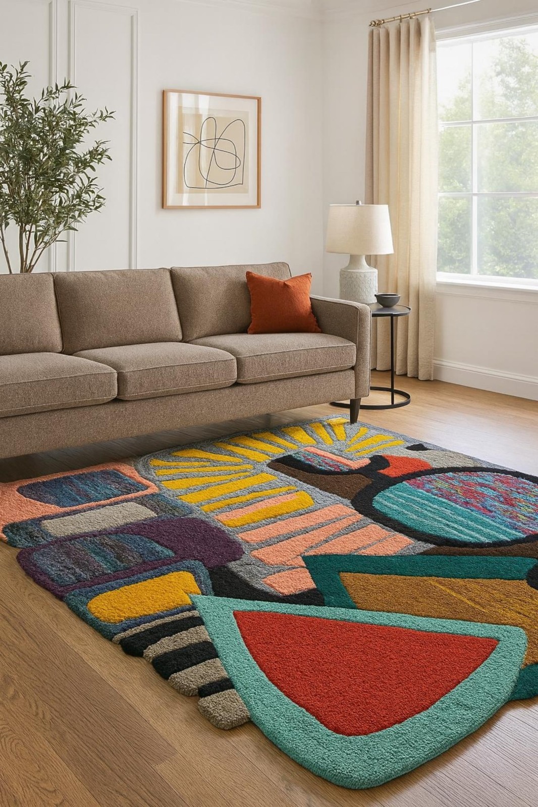 Designer Rug | Irregular Rug | Wool area Rugs | Living Room Rug | Tufted A264