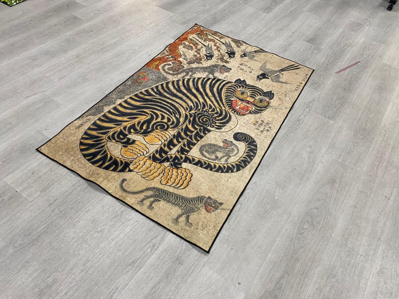 Korean Art, Asian Art, Korean Painting, Japanese Tiger Painting, Tiger Carpet, E