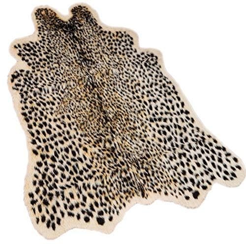 Leopard Area Rug Animals Printed Hide Mats Faux Fur Cowhide Skin Carpet for H…