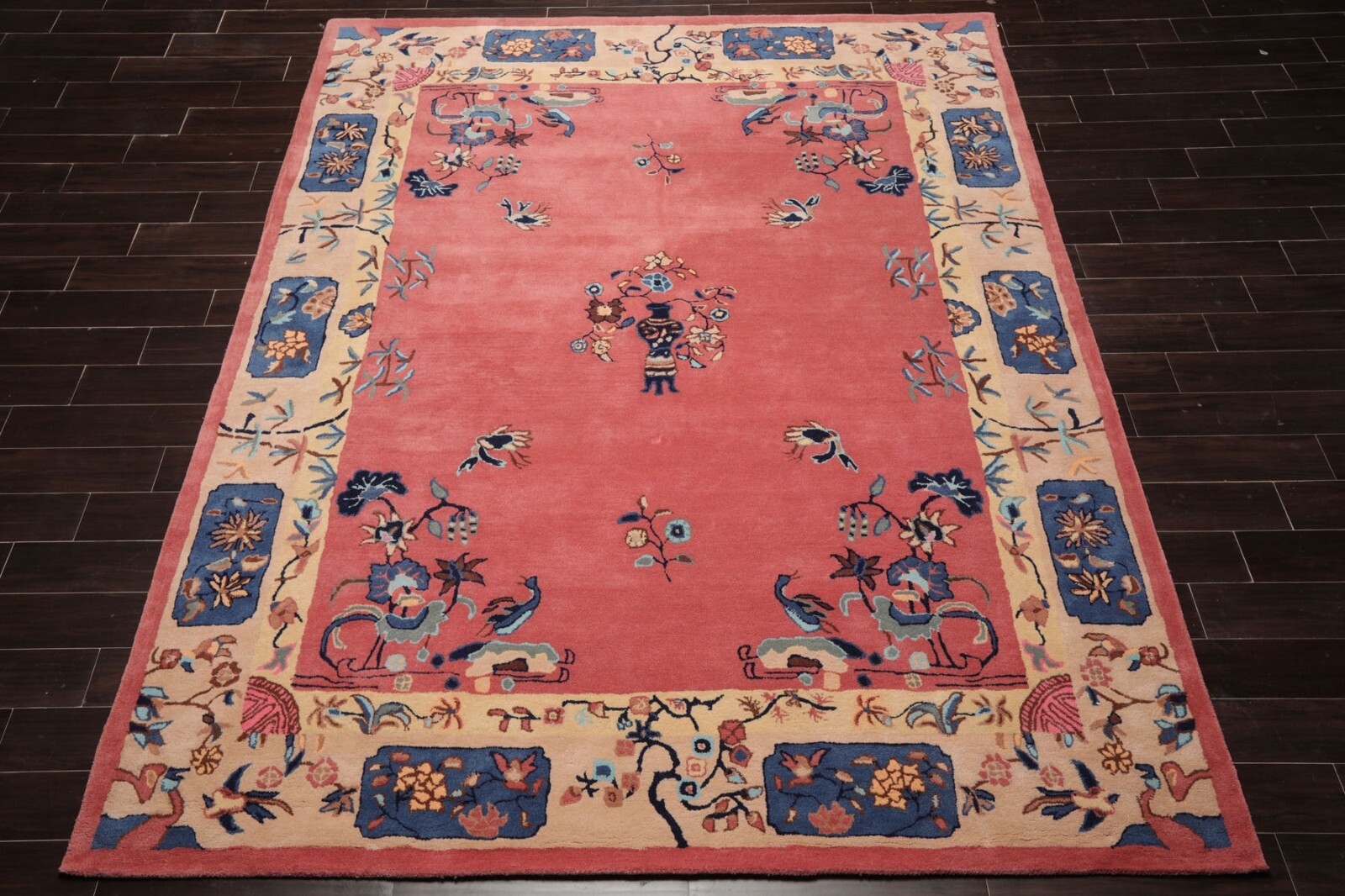 LoomBloom Multi Sizes Pink Hand Tufted Chinese Art Deco New Zealand Wool Rug
