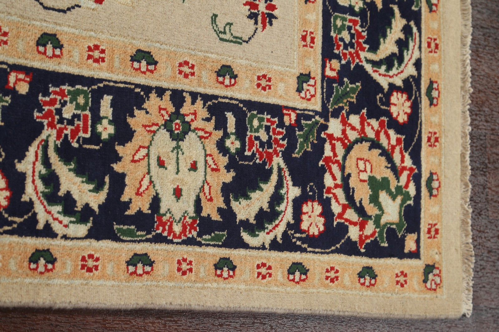 Ziegler Dining Room Area Rug 6×8 Beige/ Blue Hand-made Floral Classic Carpet