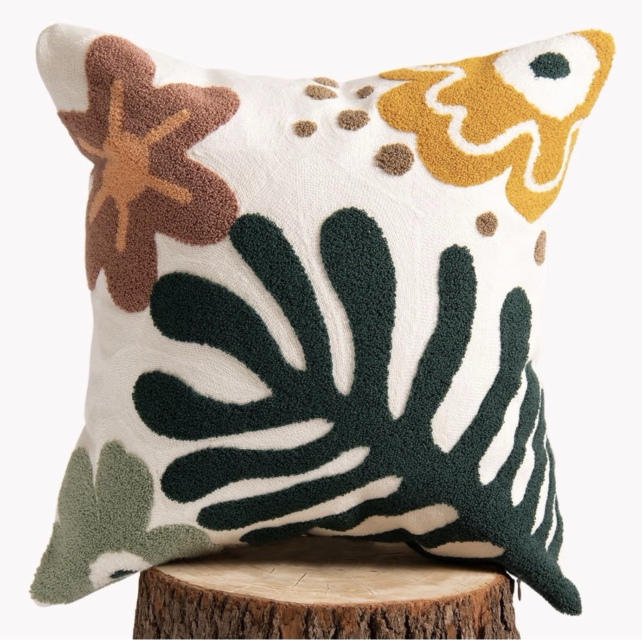 lifein 18×18 Pillow Covers-Throw Pillow Cover,Tufted Boho Jacquard Pillow Covers