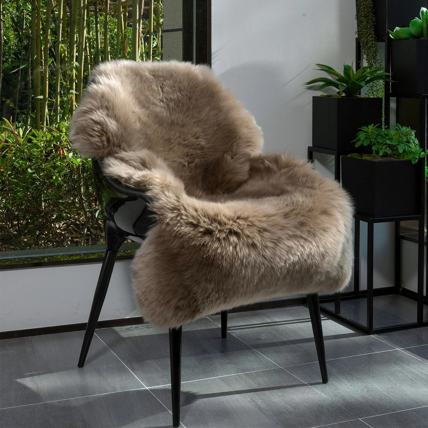 Genuine Sheepskin Area Rug Wool Rug Ultra-Soft Thick Fluffy Sheepskin Rugs for L