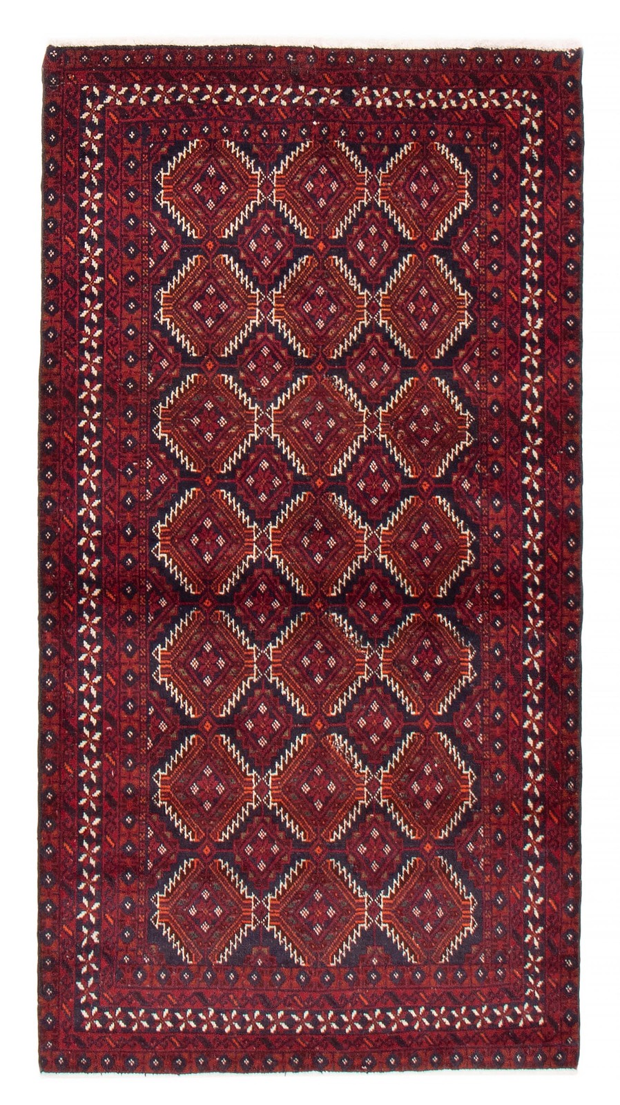 Vintage Hand-Knotted Area Rug 3’5″ x 6’3″ Traditional Oriental Wool Carpet