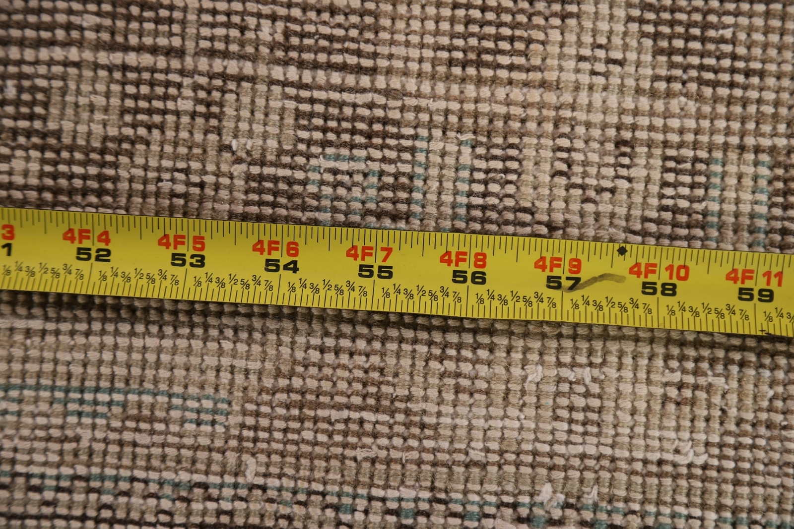 Vintage Gray/ Brown Geometric Tebriz Area Rug 6×10 Wool Hand-knotted Carpet