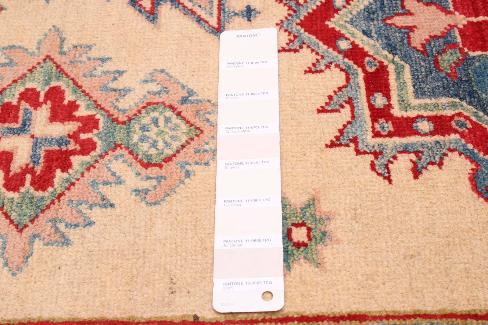 Traditional Ivory Hand-knotted Oriental Carpet 6’7″ x 9’0″ Wool Area Rug