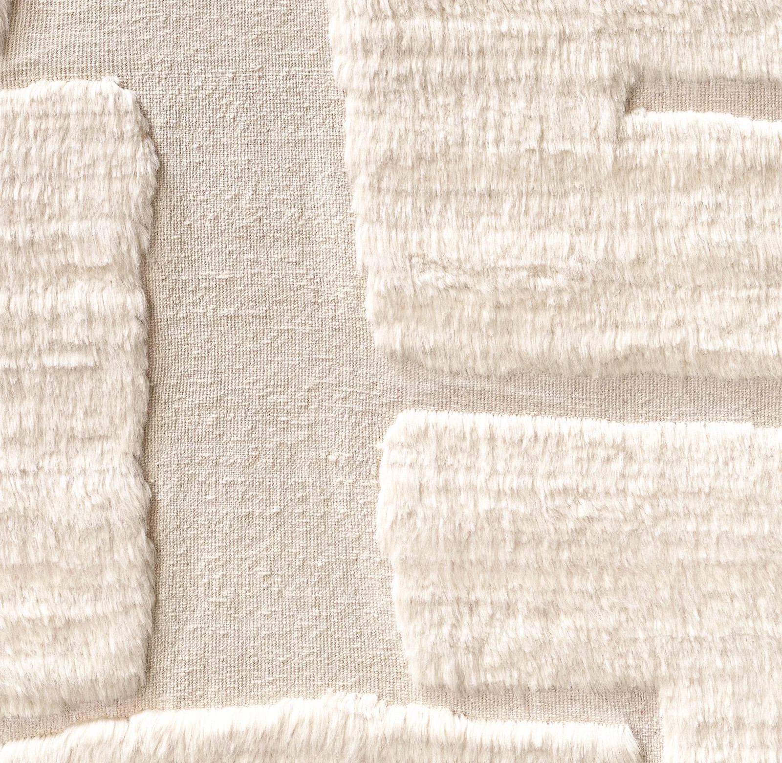 hand knot wool, producing an abstract pattern with contemporary