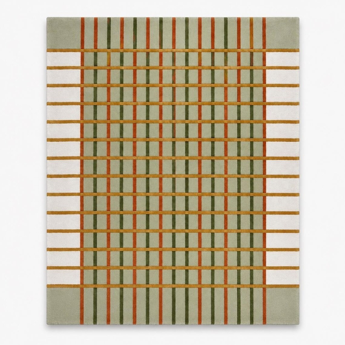 Hand Tufted Geometric Wool Rug: Modern Abstract Scandinavian Designer Carpet