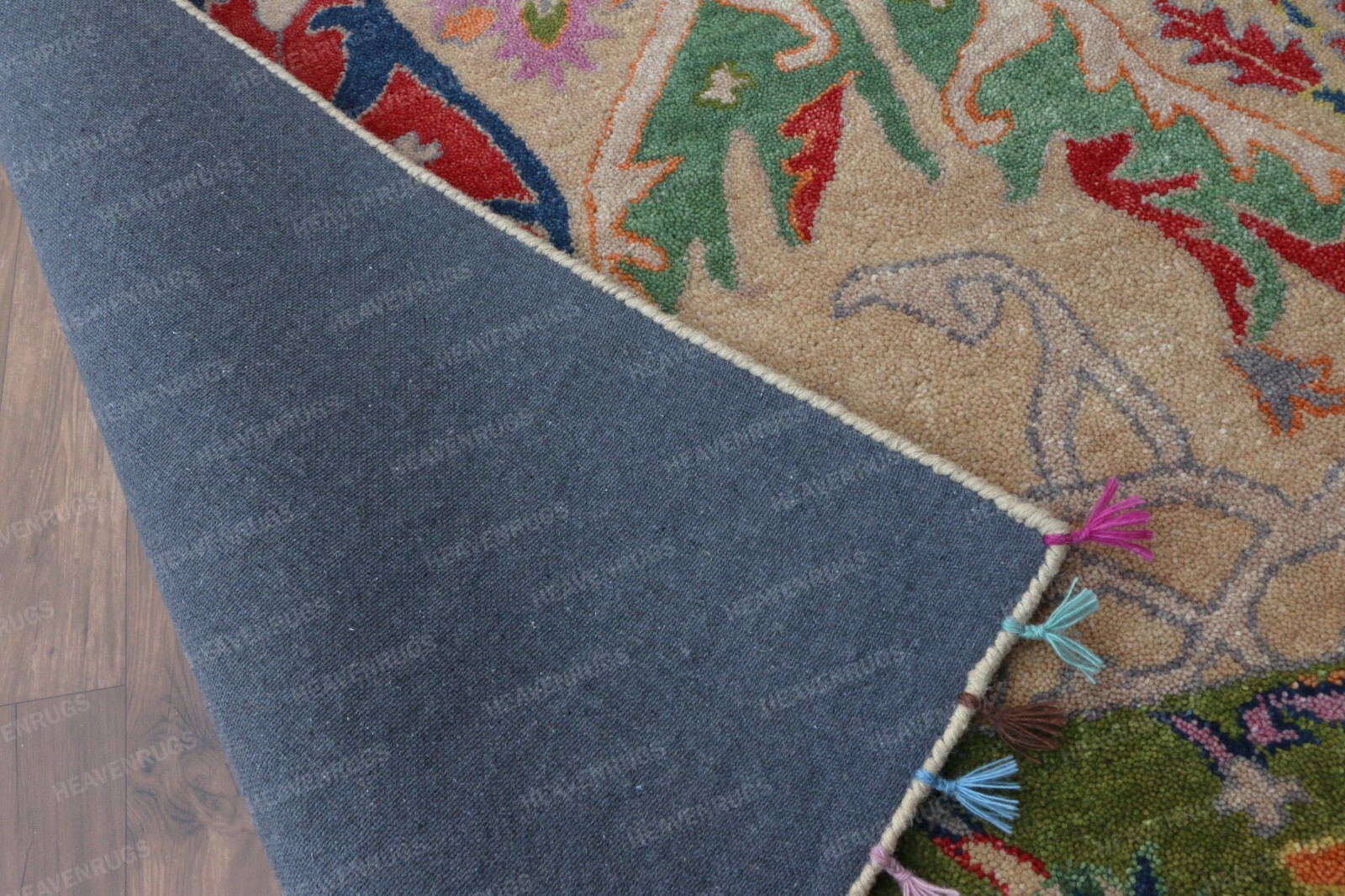 Woman Weaver New Ikat Pink handmade Traditional Parsian Style Wool Area Rug