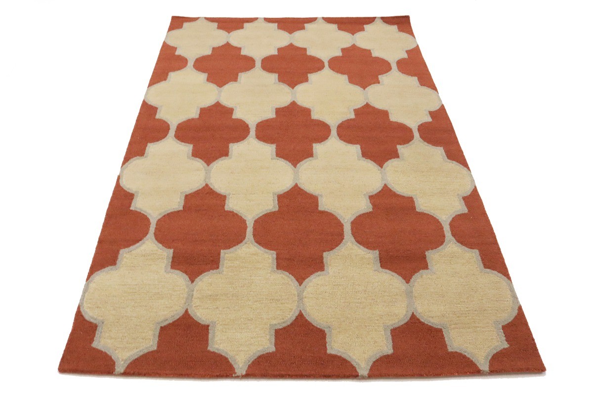 Hand-Tufted Multicolored Trellis Rug Modern Contemporary Office Carpet 5×8 ft