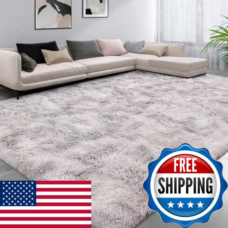 Moonlight20015 Area Rugs For Living Room Bedroom Tie Dye Light Grey Non Slip