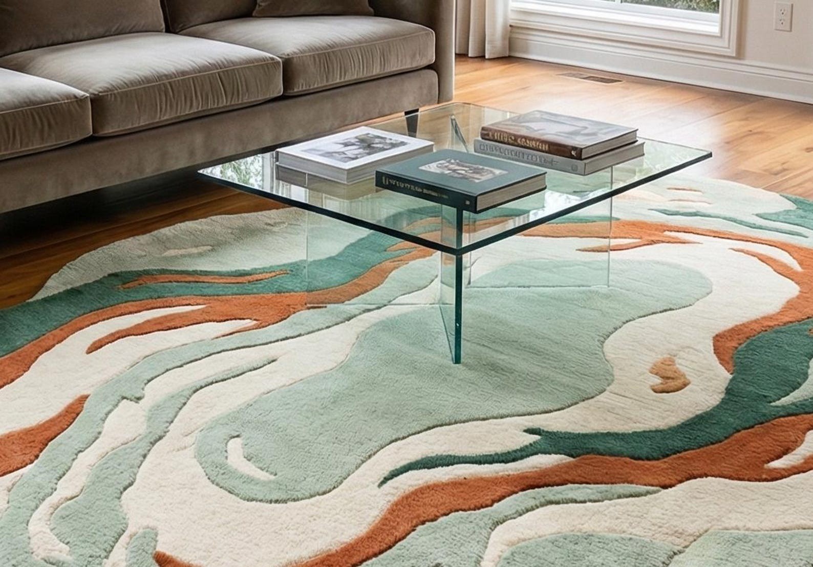 Designer Rug | Irregular Rug | Wool area Rugs | Living Room Rug | Tufted A93