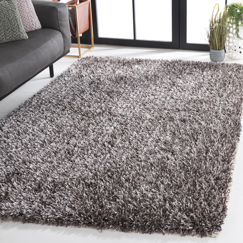 Safavieh Orleans Shag Collection Accent Rug – 4 X 6 Platinum Ivory Handmade