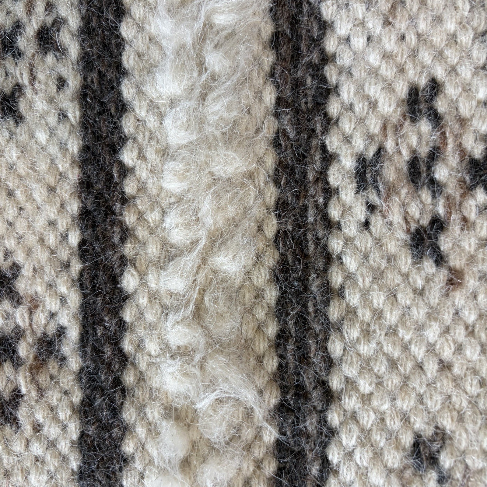 Handwoven Wool Textured Pattern Rug Natural Boho Decor Carpet Wall Hanging 3 x 2