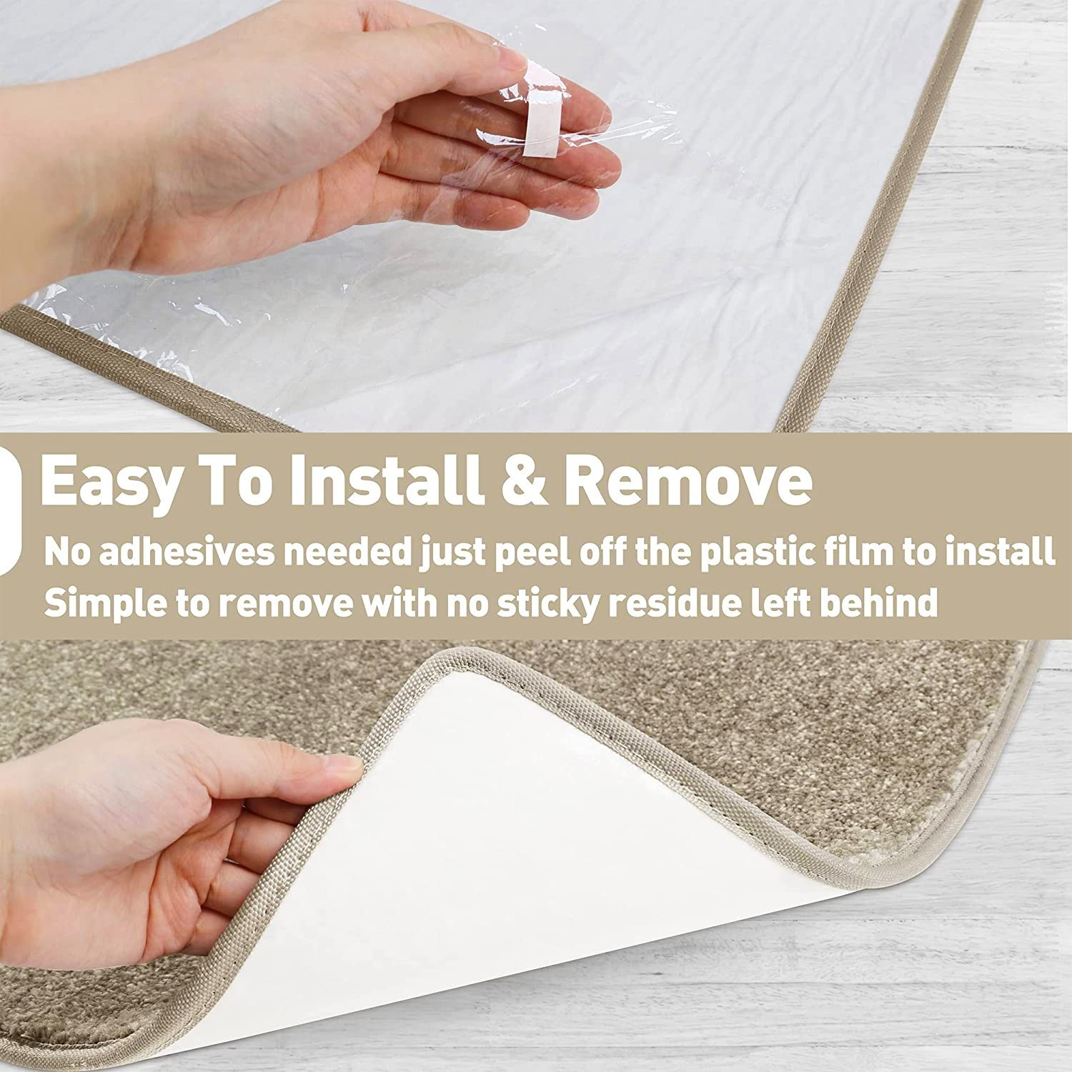 PURE ERA Indoor Floor Landing Mat Self Adhesive Non Slip for Kitchen Bathroom