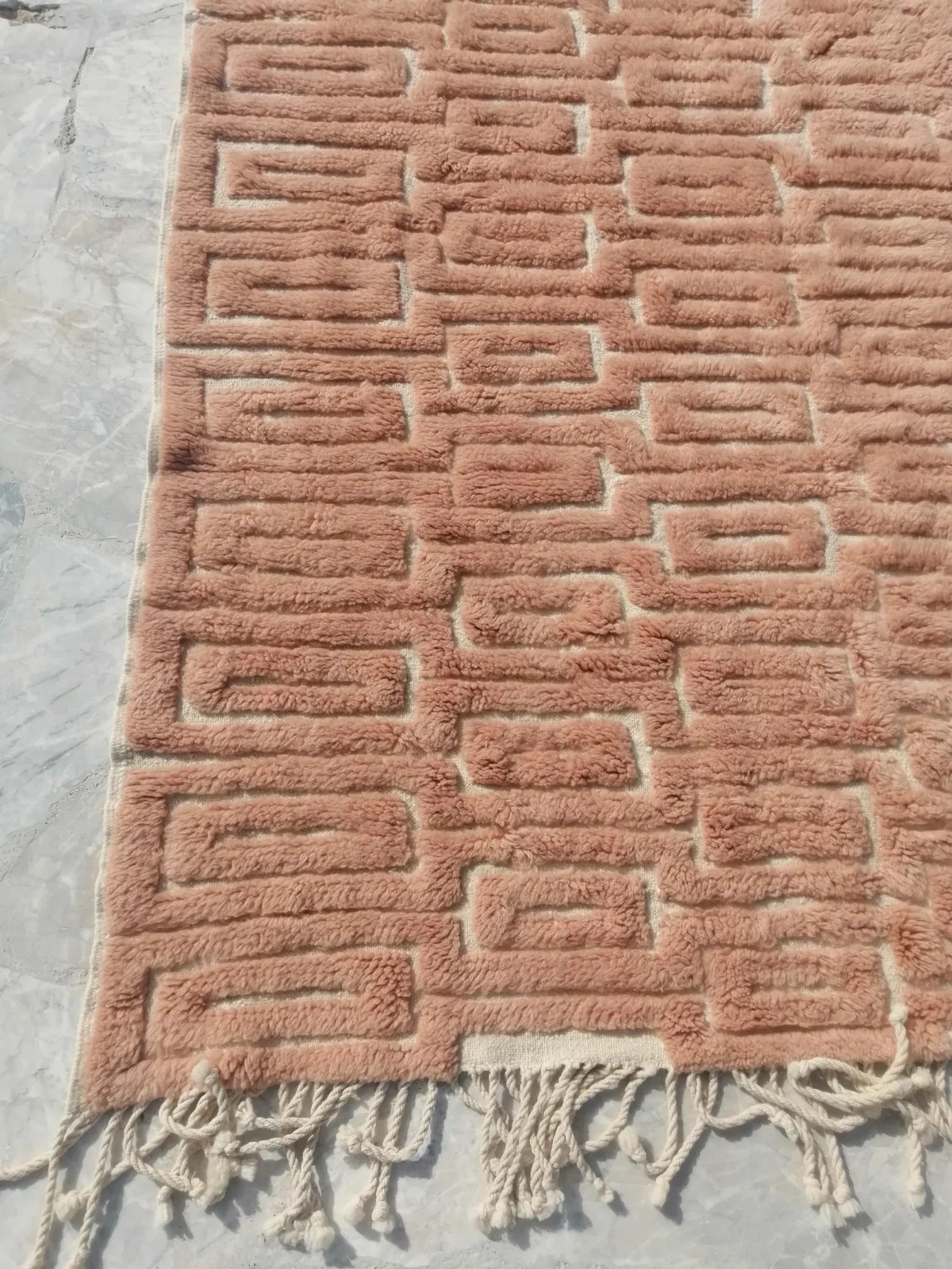 Terracotta Moroccan Berber Rug: Soft Wool, Earthy Boho Decor 8×10 8×12 6×9