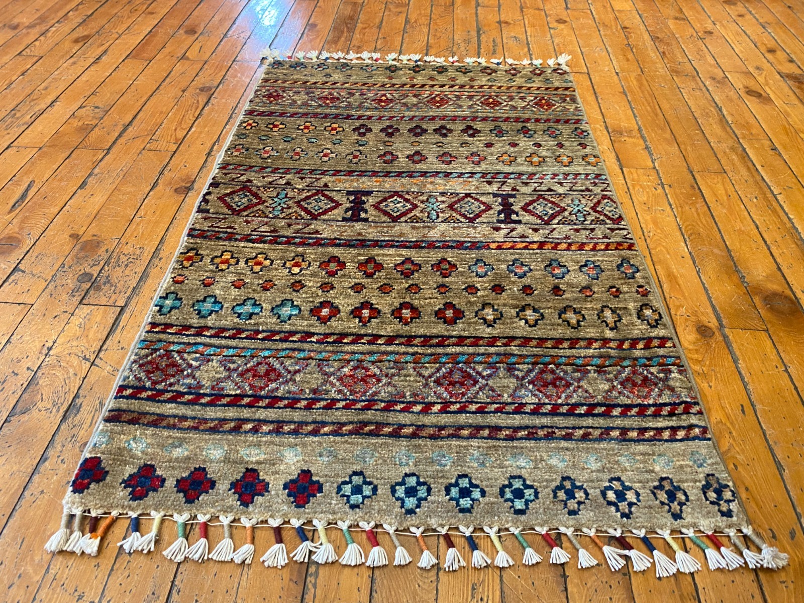 Blue Entryway Rug – Handmade Rug 2×3 ft (60x90cm)