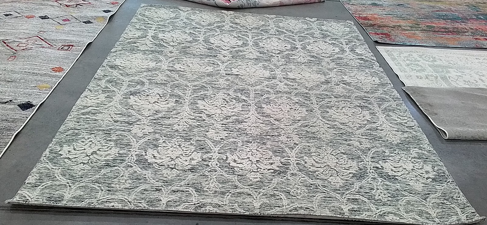 DARK GREY / IVORY 8′ X 10′ Back Stain Rug, Reduced Price 1172765513 MET996H-8