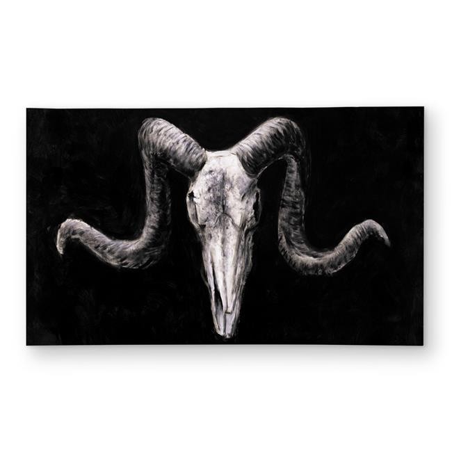 3×5 ft. Skeleton Skulls Grunge Style Rug – Gray Black White Decor – Rectangle
