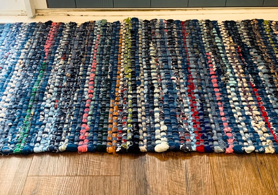 COTTON CRAFT Cotton Chindi Rag Rug – 2 Pack – Blue Multi Color, NEW