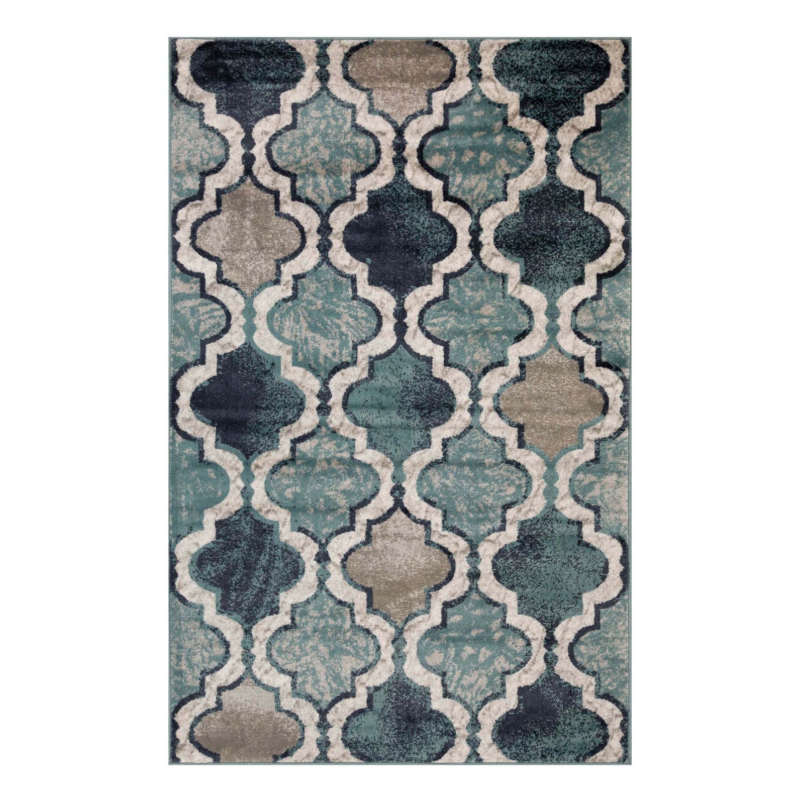 Viking Geometric Trellis Modern Anti Static Colorfast Moth Proof Indoor Area Rug