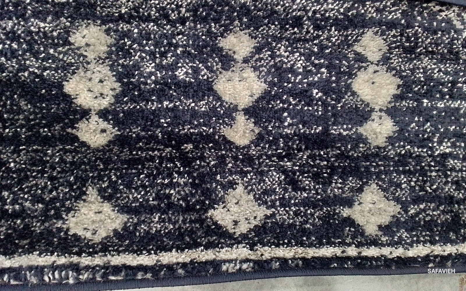 NAVY / SILVER 6′-0″ x 6′-0″ Flaw in Rug, Reduced Price 1172777803 ADR208N-6SQ