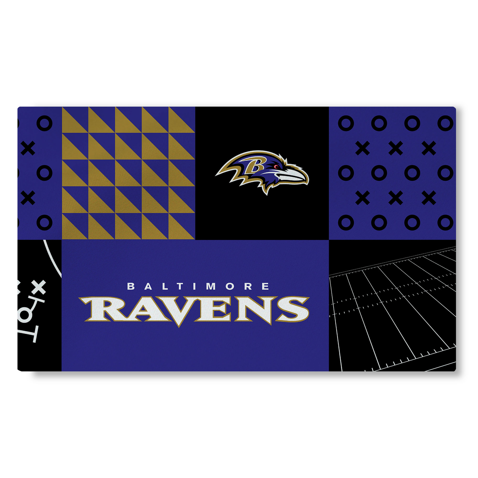 Northwest NFL Baltimore Ravens Colorblock Washable Area Living Rug, 36″ X 60″