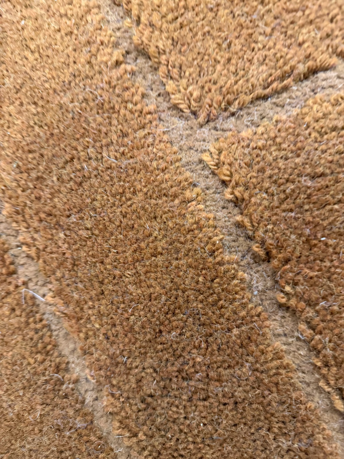 Hojer Eksport Wilton Brown Two Swirls INFINITY UNUSED Rya Rug Modern Mid Century