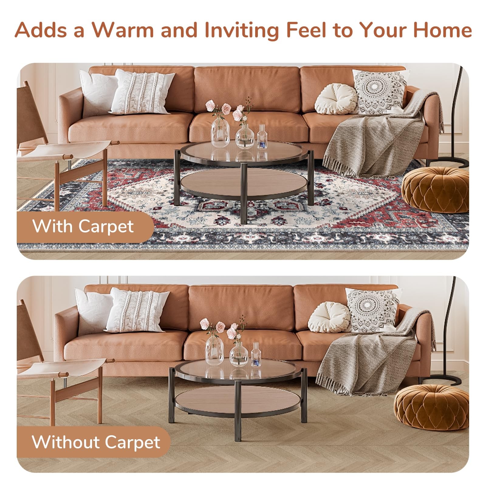 Soft Area Rugs 5×7 5×7 Washable Rug with Non Slip Backing 5 x 7 Faux Cashmere