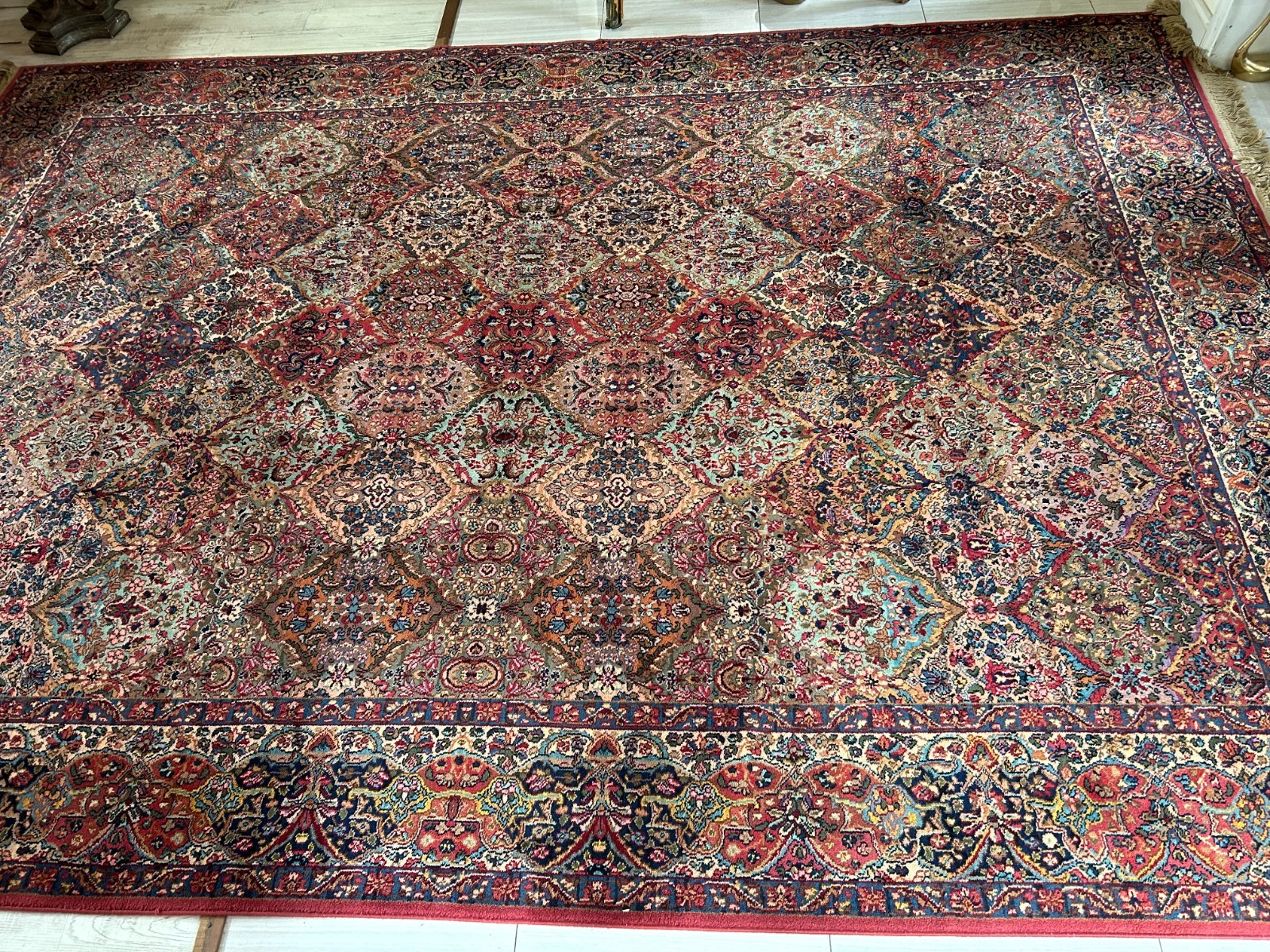 Karastan Rug 10 x 14 Multicolor Panel Kirman #717 Wool