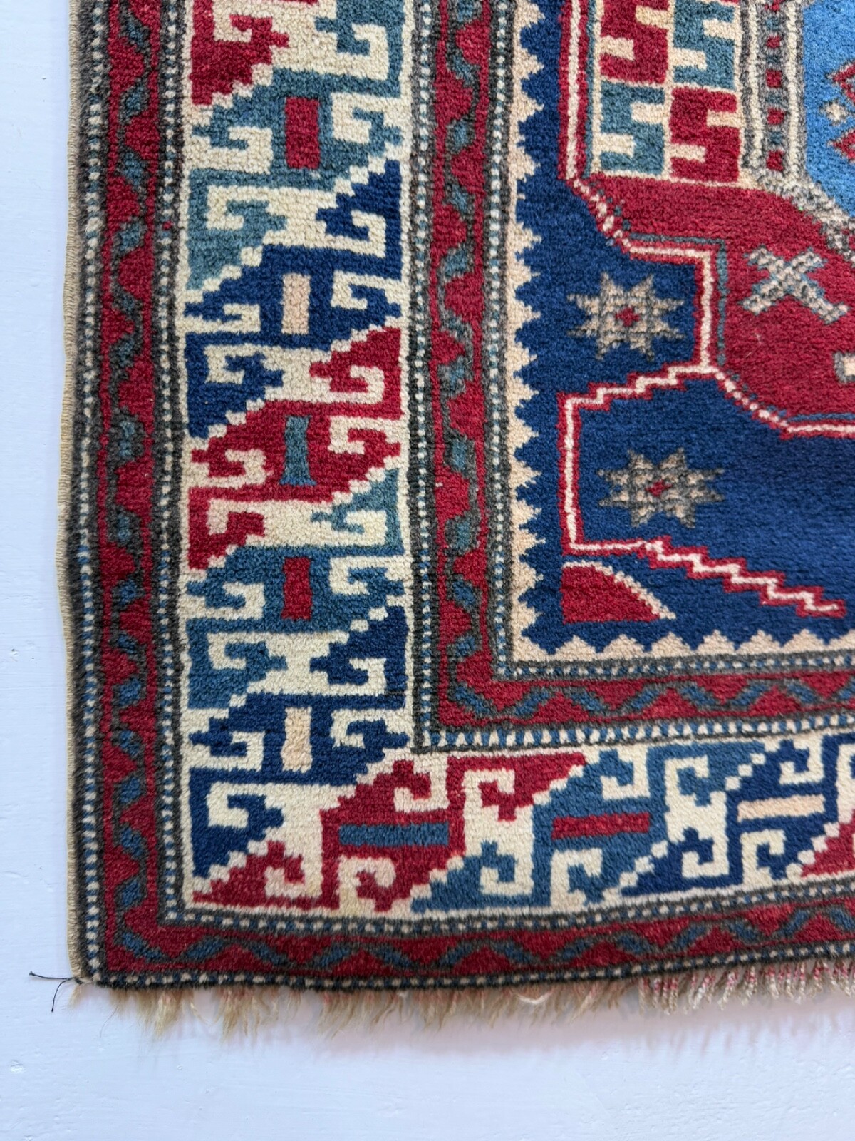 Vintage Beautiful Hand Knotted Traditional Floor Area Wool Rug 117×76 Cm