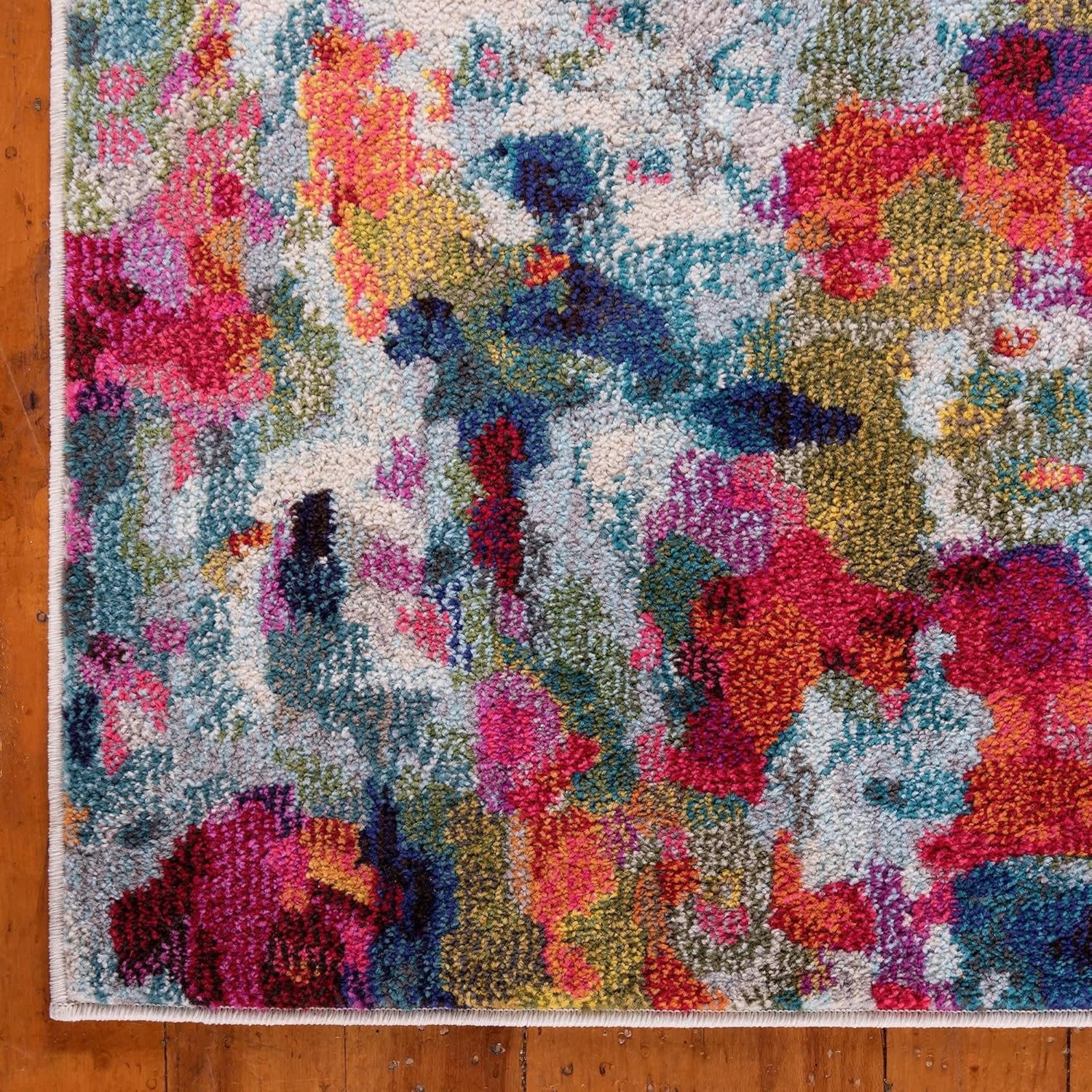 Joyous Chromatic Collection Area Rug – Multi/Blue 2’7″ x 12′ Runner