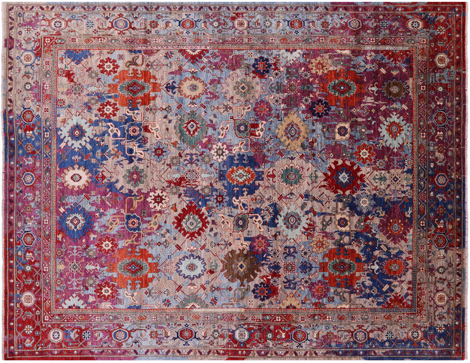 Transitional Heriz Serapi Hand Knotted Wool Rug 8′ 1″ X 10′ 4″ – Q22793