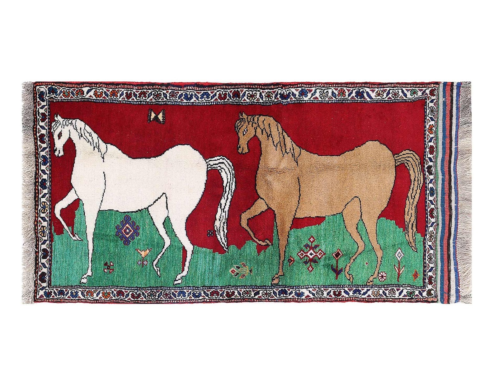 Red Color Fine Hand knotted Wool Rug 2’7” X 4’8”
