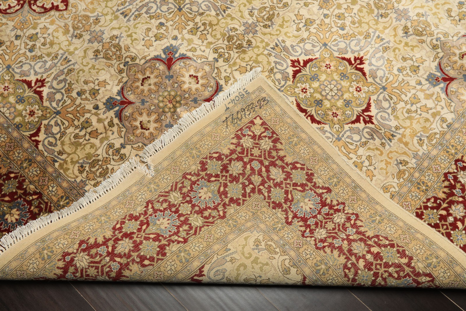 6’2”x8’11” Hand Knotted Wool Rust PakPersian Botanical 250 KPSI Plush Pile Rug
