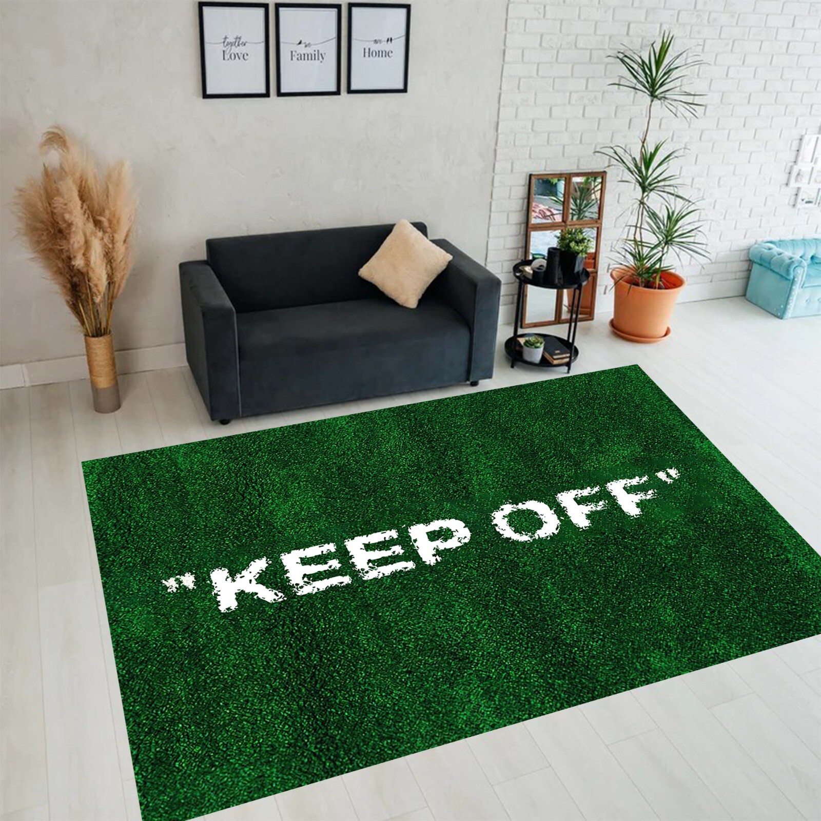 Keep Off, Keep Off Rug, Green Rug,Patterned Rug,NonSlip Rug,Area Rug,Best Seller