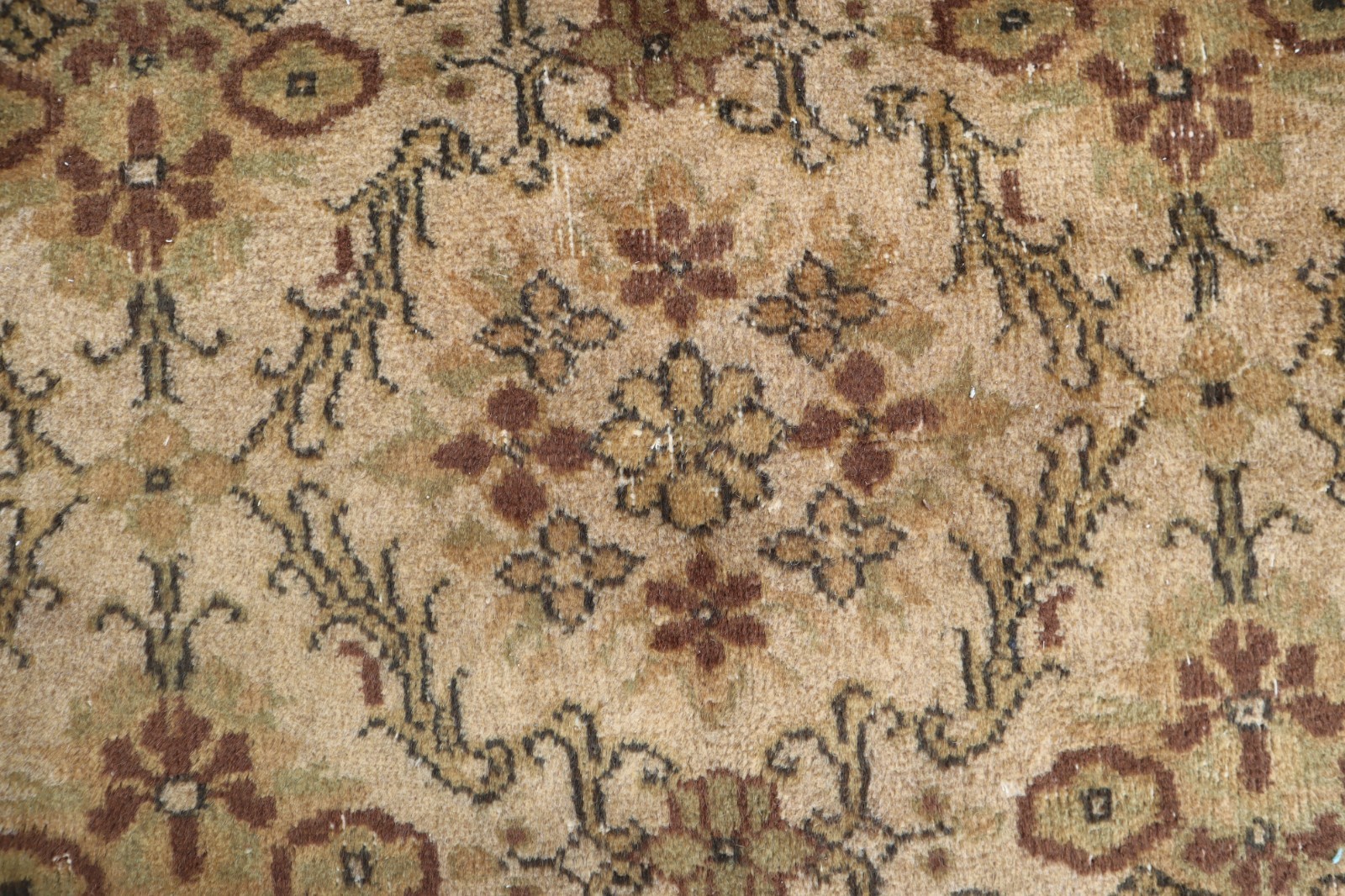 5’6×7’8 ft Oushak Rug, Afghan Handmade Beige Green Rug for Bedroom, Kitchen Rug