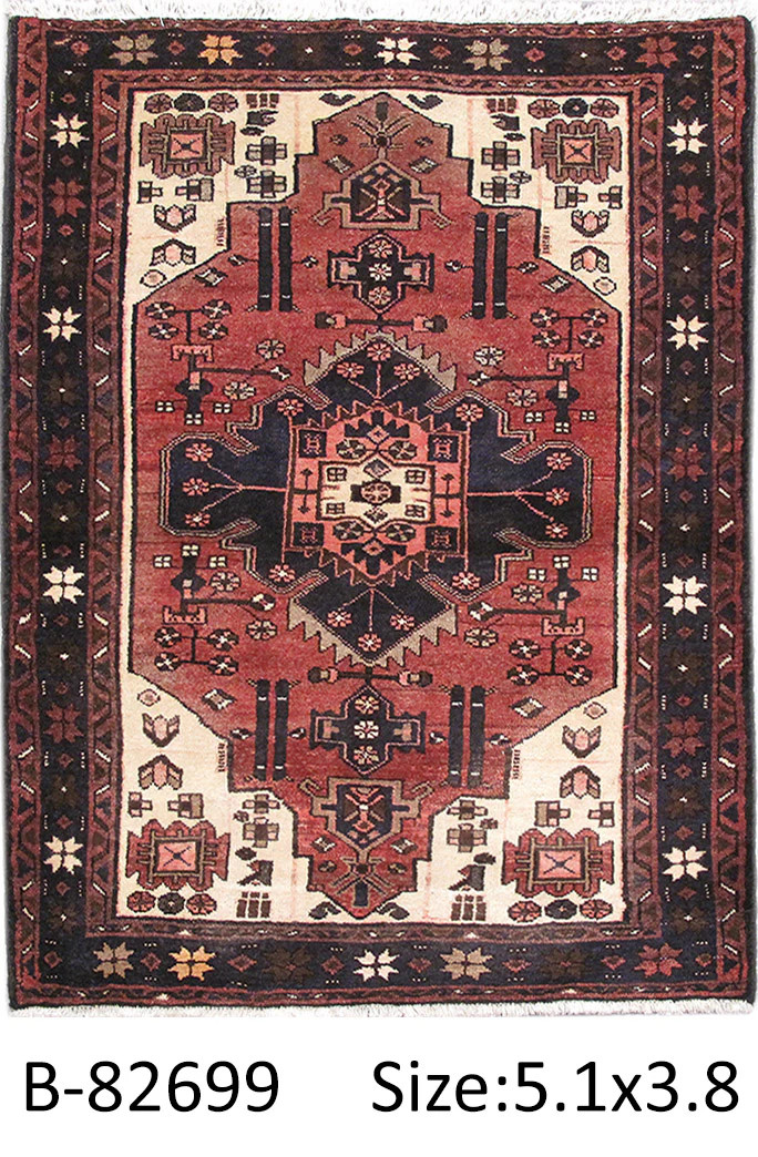 3.8 x 5 Traditional Village Perrsian Tribbal Hamadan Rug #PIX-82699