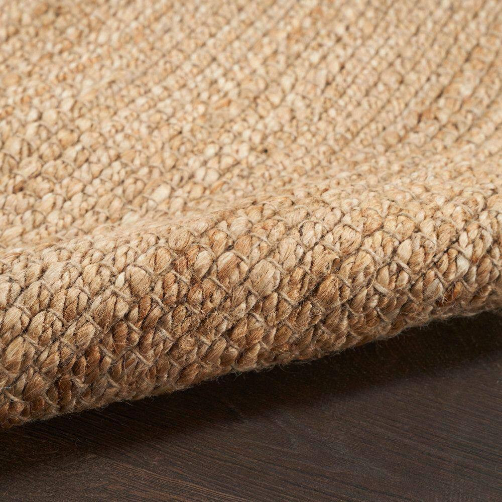Natural Jute Natural Doormat 2 Ft. X 3 Ft. Solid Contemporary Kitchen Area Rug