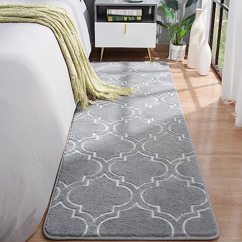 2×6 Shag Geometric Modern Runner Rug for Bedroom Hallway | Memory Foam Indoor