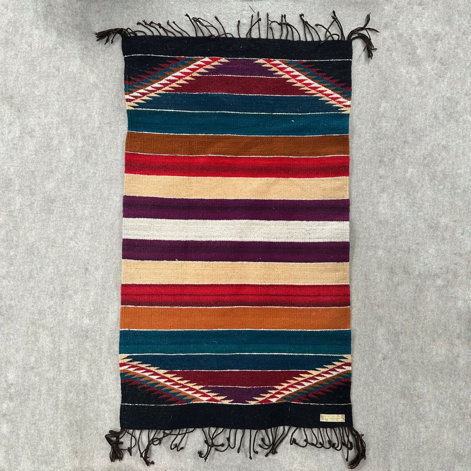Marisol Imports Zapotec Indian Weaving 100% Wool Handwoven Mexico Rug 32×55