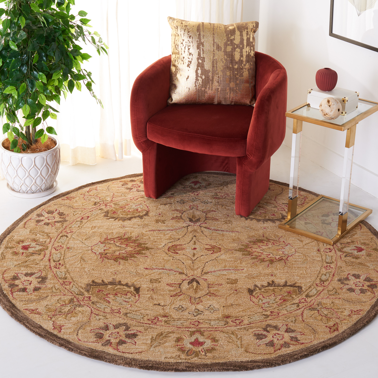Safavieh Anatolia BEIGE / BEIGE 4′ X 4′ Round Area Rug – AN512A-4R