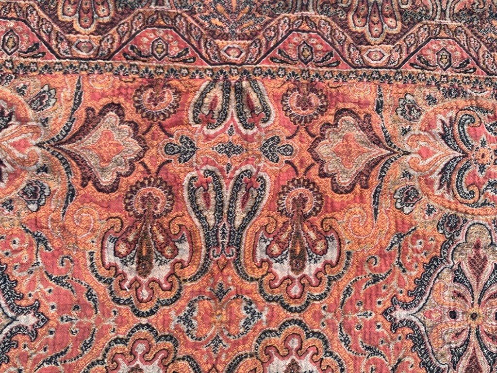 Vintage Paisley Shawl, 100 % Pure Woolen Scarf, Woolen shawl,Women Shawl 4×5 ft