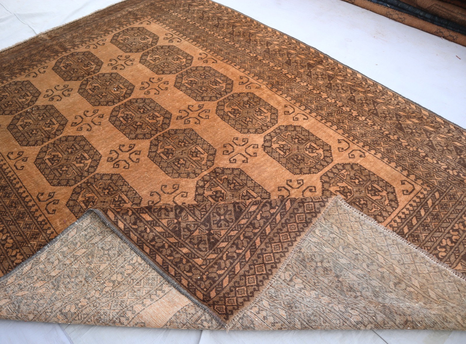 6’7×8’8 ft Antique Afghan Tekke Rug, Handmade Wool Rug, Oriental Rug Bedroom Rug